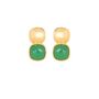 Glossy Gold And Emerald Green Crystal Studs, thumbnail 3 of 4