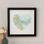Personalised Location Skiathos Map Heart Print, thumbnail 1 of 4