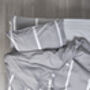 Grey Reversible Thick Striped Bedding Set, thumbnail 1 of 2