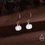 Pumpkin Drop Hook Earrings In Sterling Silver, thumbnail 1 of 11