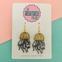 Jelly Fish Glitter Earrings, thumbnail 3 of 4