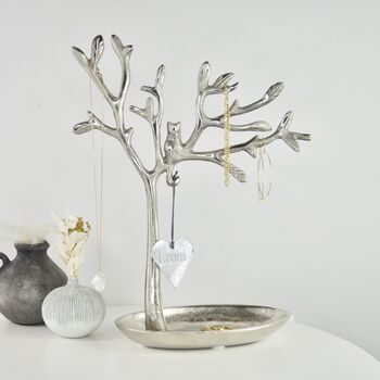Personalised Silver Cat Jewellery Tree, 2 of 11