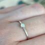 Tiny Opal Skinny Stacking Ring, thumbnail 4 of 5