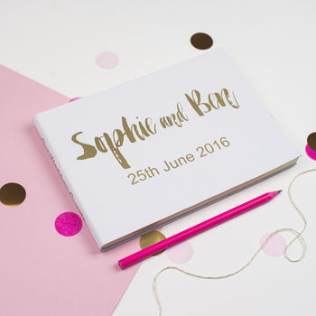 Personalised Contemporary Wedding Guest Book, 2 of 5