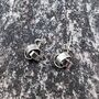 Woven Knot Sterling Silver Stud Earrings, thumbnail 2 of 4