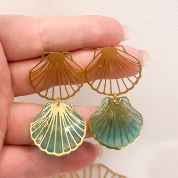 Large Statement Sea Shell Stud Earrings For Her, 6 of 8