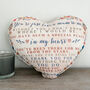 Personalised Just Like A Mum To Me Heart Cushion, thumbnail 2 of 4