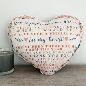 Personalised Just Like A Mum To Me Heart Cushion, 2 of 4