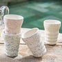 Set Of Four Splash Designed Dolomite Tumblers, thumbnail 1 of 5