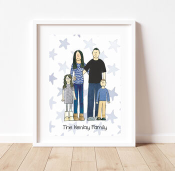 Personalised Family Illustration Print, 8 of 10