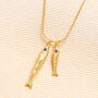 Double Hammered Fish Pendant Necklace In Gold Plating, thumbnail 1 of 4