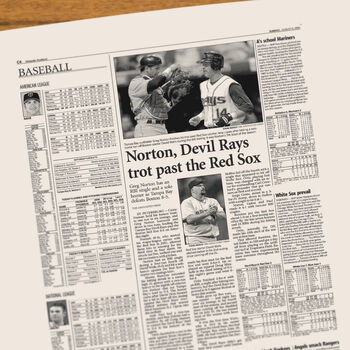 Tampa Bay Rays Personalised Gift Newspaper Book, 10 of 10
