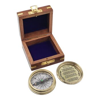 Personalised Brass 17th Birthday 100 Year Calendar Compass, 9 of 12