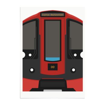 Personalised London Tube Train Art Print, 5 of 6