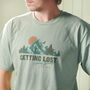 Funny Getting Lost Hiking Society Men's T Shirt, thumbnail 1 of 2