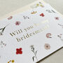 Anna Floral Bridesmaid Card, thumbnail 3 of 3