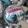 Personalised Silver Glitter Ball, thumbnail 2 of 2