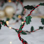 Holly Fairy Light Christmas Decorations Battery LED, thumbnail 3 of 5