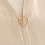 Heart Gold Or Silver Colour Modesty Pin, thumbnail 1 of 9