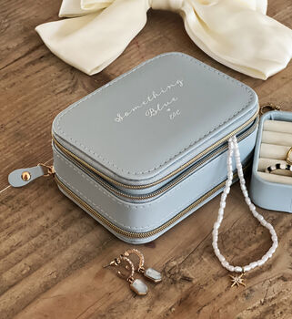 Something Blue Double Compartment Jewellery Box, 2 of 3