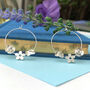 Sterling Silver Flower Wreath Hoop Earrings, thumbnail 2 of 8