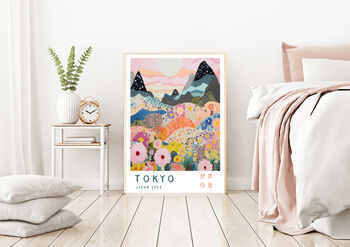 Tokyo Japanese Mountain Landscape Art Print, 3 of 3