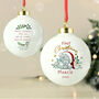 Personalised First Christmas Tatty Bear Bauble, thumbnail 2 of 2