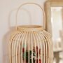 Hanging Rattan Lantern With Candle Holder, thumbnail 4 of 5