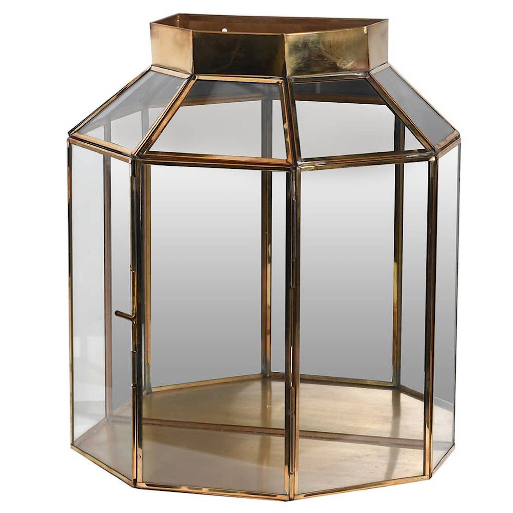 Brass Wall Lantern With Glass