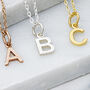 Initial Charm In Silver, 18ct Gold Or Rose Gold Vermeil, thumbnail 3 of 8