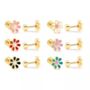 One Pc Stainless Steel Colourful Daisy Flower Studs, thumbnail 11 of 12