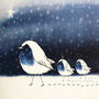 Six Blue And White Inky Robin Christmas Cards, thumbnail 6 of 7