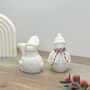 White Snowman Christmas Decoration Candle, thumbnail 2 of 9