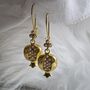 Pomegranate Drop Hoop Pearl Earrings, thumbnail 4 of 12