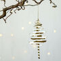 Trio Of Gold Tin Christmas Ornament, thumbnail 4 of 7