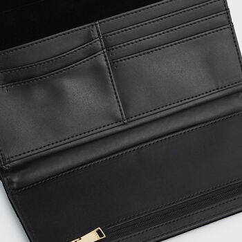 Black Botanical Velvet Embroidered Purse Large, 4 of 7