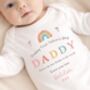 Personalised My 1st Father’s Day Babygrow Rainbow Design, thumbnail 1 of 4
