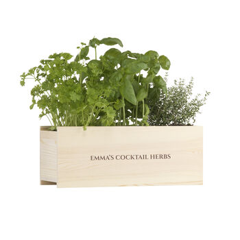 Personalised Herb Garden Wooden Wine Box, 3 of 3