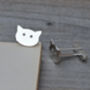 Sterling Silver Cat Cufflinks, thumbnail 3 of 3