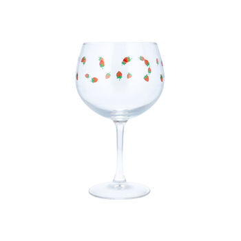 Strawberries Fruit Printed Gin Bowl Balloon Glass, 2 of 5