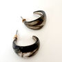 Marbled Opaque Resin Large Hoop Earrings, thumbnail 6 of 9