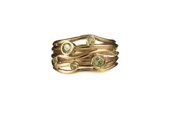 Silver Or Gold Vermeil Gemstone Ripple Ring, 3 of 6