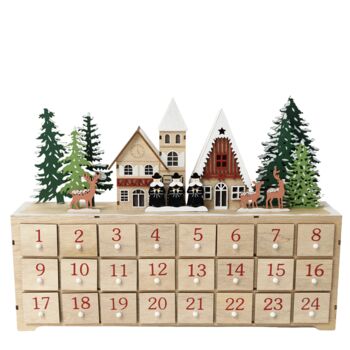 Reusable Wooden Advent Calendar With LED Lighting, 4 of 4