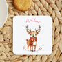 Personalised Reindeer Christmas Coaster, thumbnail 2 of 2