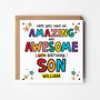 Amazing Awesome Son Birthday Card Any Age, thumbnail 2 of 5
