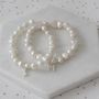 Girls Pearl And Heart Initial Bracelet, thumbnail 4 of 4