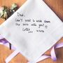 Personalised Hand Writing Cotton Handkerchief Gift, thumbnail 1 of 8