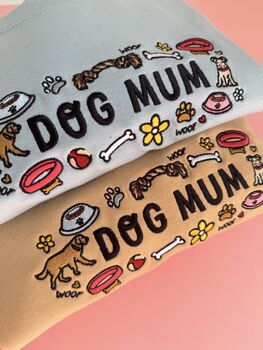 Dog Mum Embroidered Sweatshirt, 5 of 5