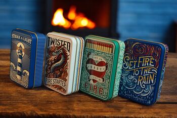 'Twisted Fire Starter' Match Tin Box Home Gift Dragon, 3 of 11