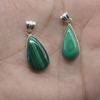 Malachite Pendant: Sterling Silver, 7 of 8